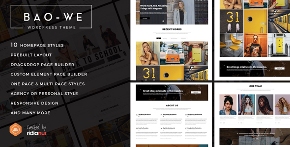 Baowe v1.1 &#8211; Responsive One/Multi Page Portfolio WordPress Theme