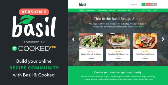 Basil v2.0.2 &#8211; WordPress Recipes Theme