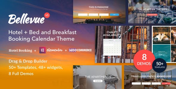 Bellevue v3.2.2 | Hotel + Bed and Breakfast Booking Calendar Theme