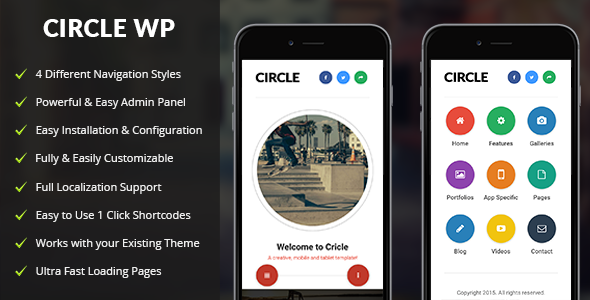 Circle Mobile v1.1 | Mobile WordPress Theme