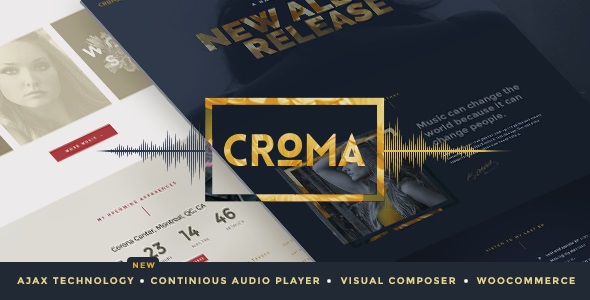 Croma v3.4.9 &#8211; Responsive Music WordPress Theme with Ajax and Continuous Playback