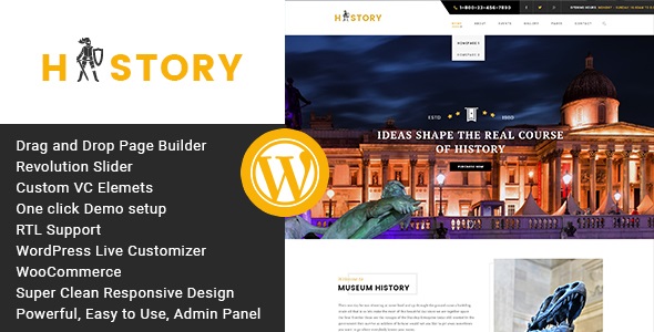 History v1.2.2 &#8211; Museum &amp; Exhibition WordPress Theme