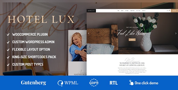 Hotel Lux v1.1.3 &#8211; Resort &amp; Hotel WordPress Theme