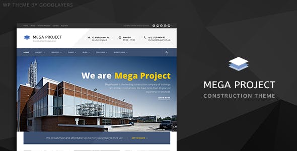 Mega Project v1.22 &#8211; Construction WordPress Theme For Construction Company