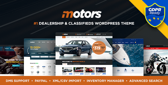 Motors v4.1.2 &#8211; Automotive, Car Dealership, Car Rental WordPress Theme