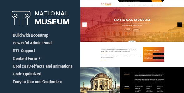 Museum v2.0.2 &#8211; Responsive WordPress Theme