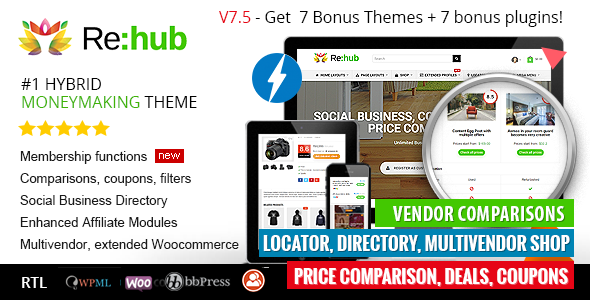 REHub v9.6.2 &#8211; Price Comparison, Affiliate Marketing, Multi Vendor Store, Community Theme