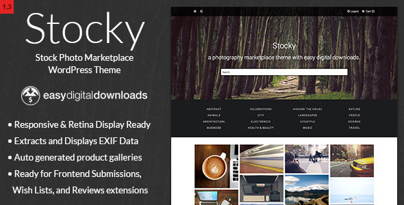 Stocky v1.5.0 &#8211; A Stock Photography Marketplace Theme