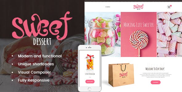 Sweet Dessert v1.1.2 | Sweet Shop &amp; Cafe WordPress Theme