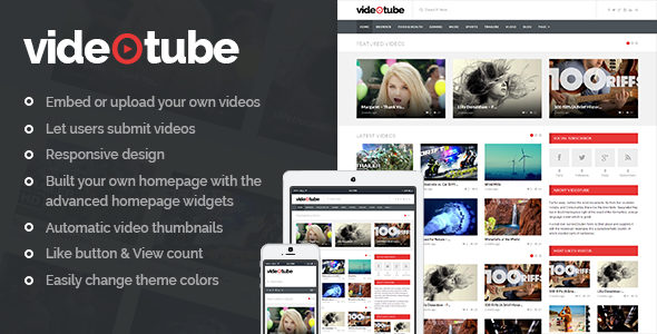 VideoTube v3.2.6 &#8211; A Responsive Video WordPress Theme