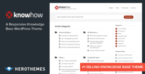 KnowHow &#8211; A Knowledge Base WordPress Theme v1.1.18 nulled
