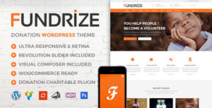 Fundrize | Responsive Donation &amp; Charity WordPress Theme v1.13 nulled