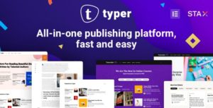 Typer &#8211; Amazing Blog and Multi Author Publishing Theme v1.9.3 Nulled