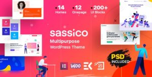 Sassico &#8211; Multipurpose Saas Startup Agency WordPress Themes v2.2 nulled