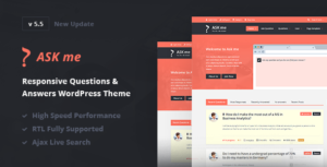 Ask Me &#8211; Responsive Questions &amp; Answers WordPress v6.3.4 Nulled