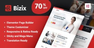 Bizix &#8211; Corporate and Business WordPress Theme v1.1.4 nulled