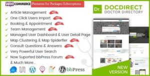 DocDirect &#8211; WordPress Theme for Doctors and Healthcare Directory v8.1.0 nulled