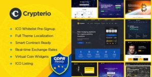 Crypterio &#8211; ICO Landing Page and Cryptocurrency WordPress Theme v2.3.5 nulled