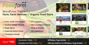 FoodFarm &#8211; WordPress Theme for Farm, Farm Services and Organic Food Store v1.8.7 nulled