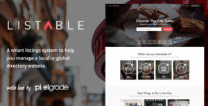 LISTABLE – A Friendly Directory WordPress Theme v1.15.0 nulled