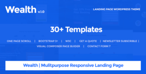 Wealth – Multi-Purpose Landing Page WordPress Theme v1.2.9 nulled