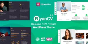 RyanCV &#8211; CV/Resume WordPress Theme v2.0.4 nulled
