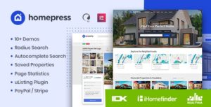HomePress &#8211; Real Estate WordPress Theme v1.2.9 Nulled