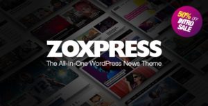 ZoxPress &#8211; All-In-One WordPress News Theme v2.01.0 nulled
