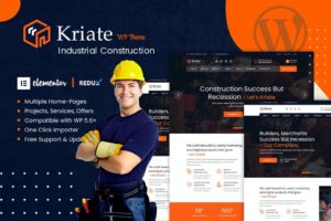 Kriate &#8211; Industrial Construction Multipurpose WordPress Theme v1.0 nulled