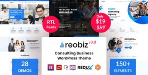 Reobiz &#8211; Consulting Business WordPress Theme v3.1 nulled