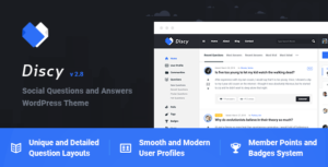Discy &#8211; Social Questions and Answers WP Theme v4.4.4 Nulled
