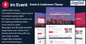 imEvent &#8211; Conference Meetup WordPress Theme v3.2.9 nulled