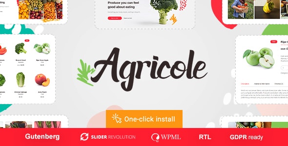 Agricole v1.0.2 &#8211; Organic Food &amp; Agriculture WordPress Theme