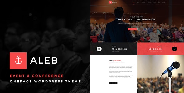Aleb v1.2.9 &#8211; Event Conference Onepage WordPress Theme
