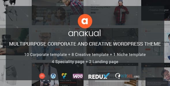 Anakual v1.1 &#8211; Multipurpose Corporate and Creative WordPress Theme