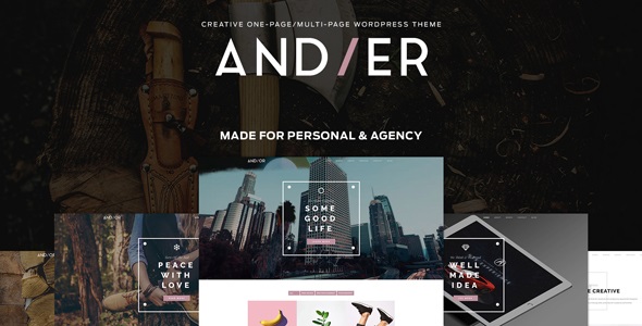Andier v1.2.1 &#8211; Responsive One Page &amp; Multi Page Portfolio Theme