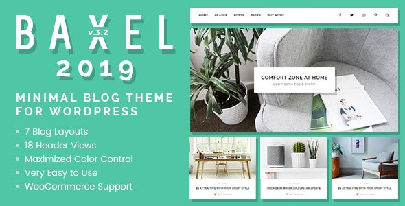 Baxel v3.2.2 &#8211; Minimal Blog Theme for WordPress