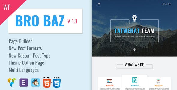 BroBaz v1.1 &#8211; Corporate &amp; Blog WordPress Theme