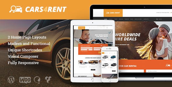 Cars4Rent v1.2.2 | Car Rental &amp; Taxi Service WordPress Theme