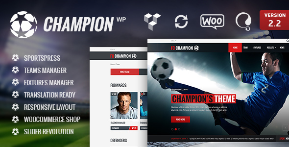 Champion v2.9 &#8211; Soccer &amp; Football WordPress Theme