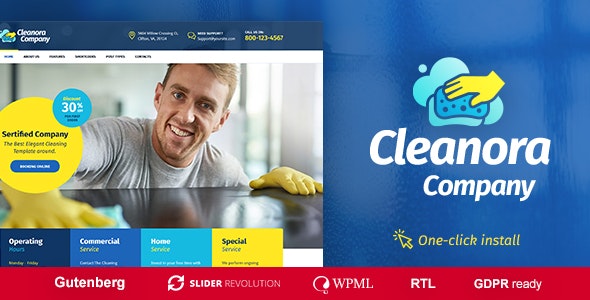Cleanora v1.0.3 &#8211; Cleaning Services Theme