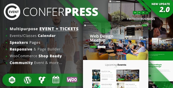 ConferPress v2.6 &#8211; Multipurpose Event Tickets WordPress Theme