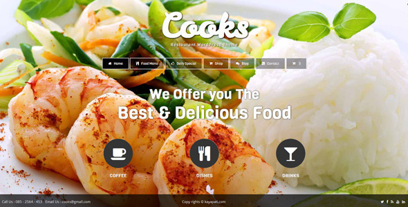 Cooks v1.9.1 &#8211; Restaurant WordPress Theme