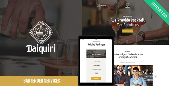 Daiquiri v1.1 | Bartender Services &amp; Catering WordPress Theme