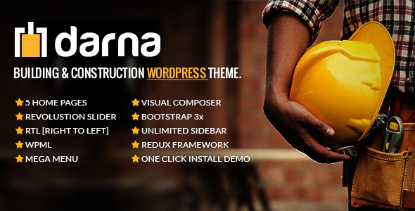 Darna v1.1.9 – Building &amp; Construction WordPress Theme ThemeForest