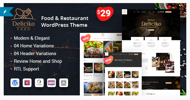 Deliciko v1.4 &#8211; Restaurant WordPress Theme