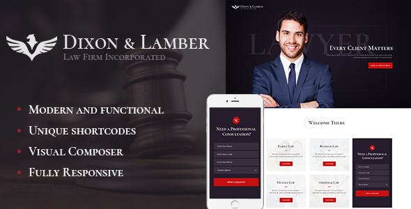 Dixon &amp; Lamber v1.2 | Law Firm WordPress Theme