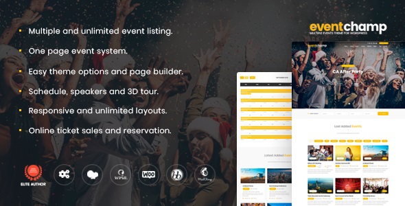 Event Champ v1.8.5 &#8211; Multiple Events &amp; Conference WordPress Theme