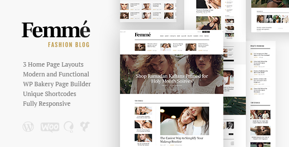 Femme v1.2.2 &#8211; An Online Magazine &amp; Fashion Blog WordPress Theme