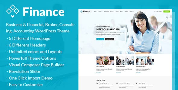 Finance v1.4.2 &#8211; Business &amp; Financial, Broker, Consulting, Accounting WordPress Theme